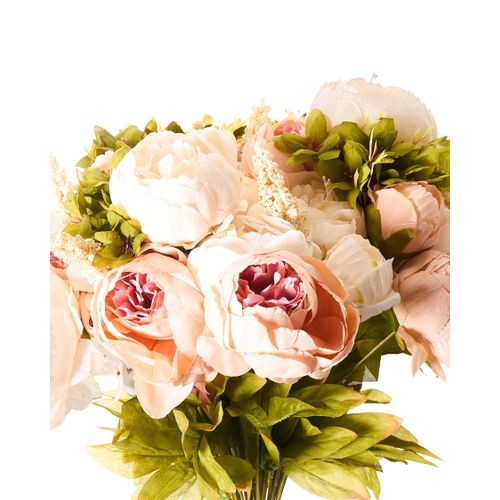 Bouquet De Fleurs Artificielles Raposa 45 Cm Rose Pastel