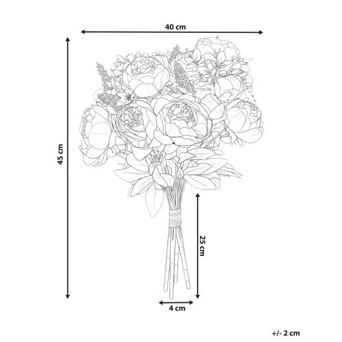 Bouquet De Fleurs Artificielles Raposa 45 Cm Rose Pastel