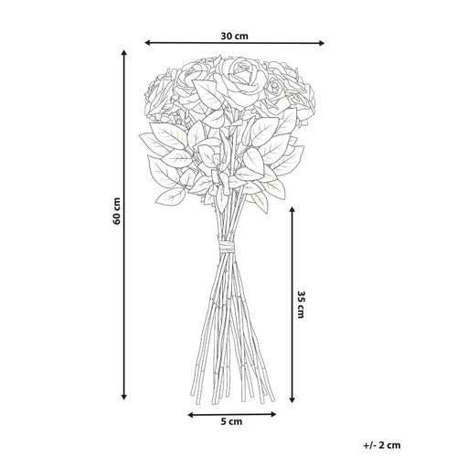Bouquet De Fleurs Artificielles Mafra 60 Cm Rouge