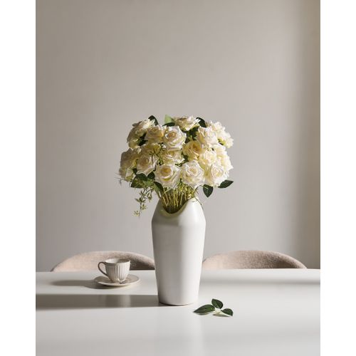 Bouquet De Fleurs Artificielles Lapas 55 Cm Blanc