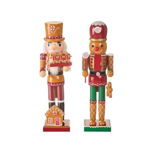 Lot De 2 Figurines Gransjon Casse-noisette 35 Cm Orange