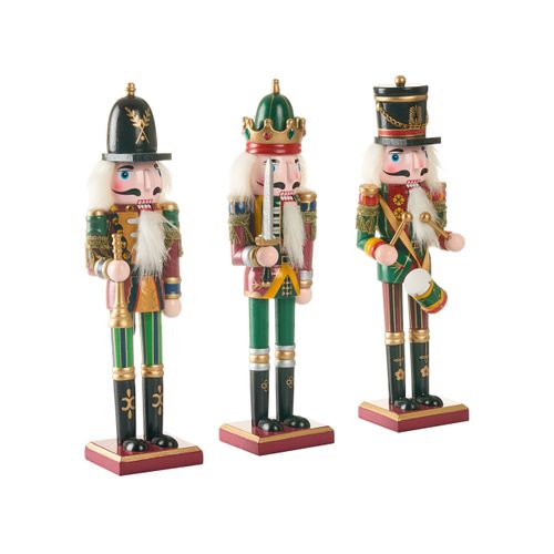 Lot De 3 Figurines Ljusnan Casse-noisette 30 Cm Vert Foncé