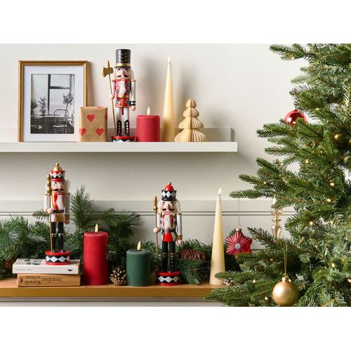 Lot De 3 Figurines Ricklean Casse-noisette 30 Cm Rouge/blanc