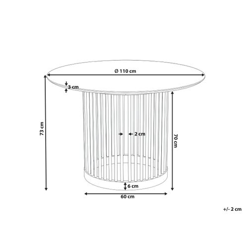 Table De Repas Boyle Chêne Clair 110 Cm 110 Cm
