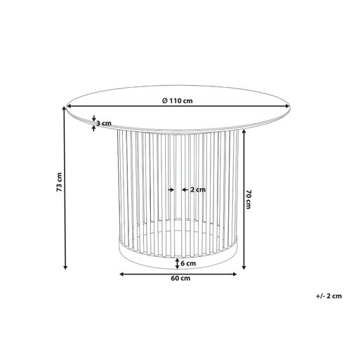 Table De Repas Boyle Chêne Clair 110 Cm 110 Cm