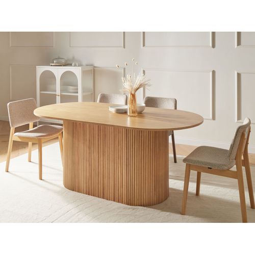Table De Repas Lunnin Chêne Clair 90 Cm 180 Cm