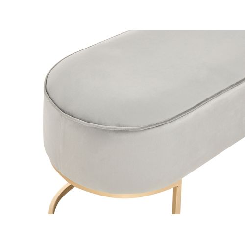 Banc Milry Velours Gris Clair