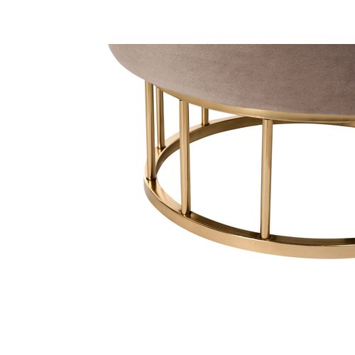 Pouf De Rangement Elgin Velours Taupe