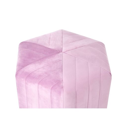 Pouf Murietta Velours Violet Clair
