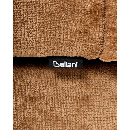 Fauteuil Pivotant Aylo Tissu Chenille Marron Doré