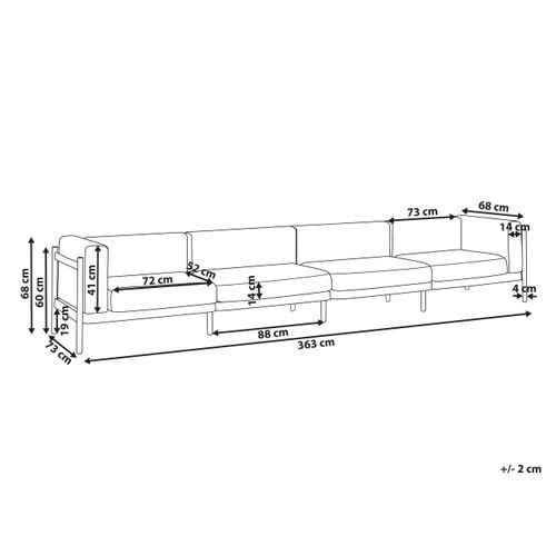 Canapé De Jardin 4 Places Ferretti Beige Clair