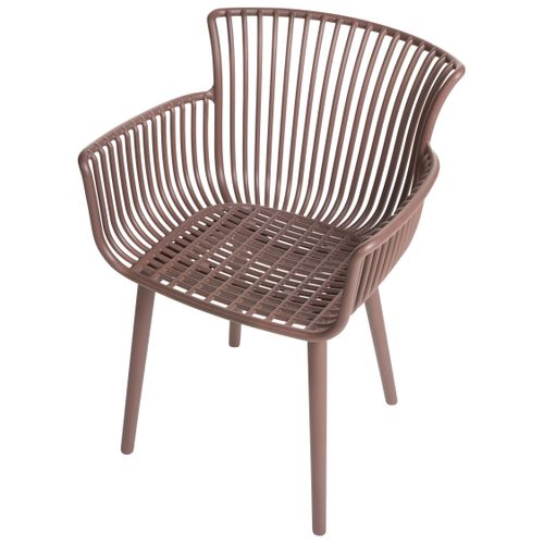 Lot De 4 Chaises De Jardin Pesaro Marron