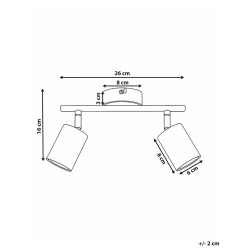 Spot à 2 Lumières Nyando Métal Noir