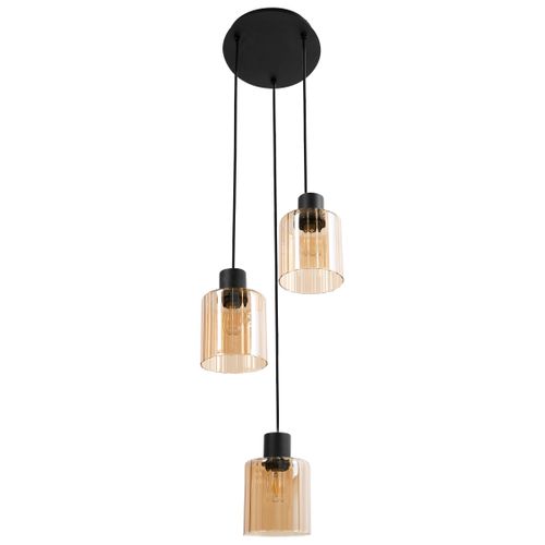 Lampes Suspension à 3 Lumières Kitare Verre Beige