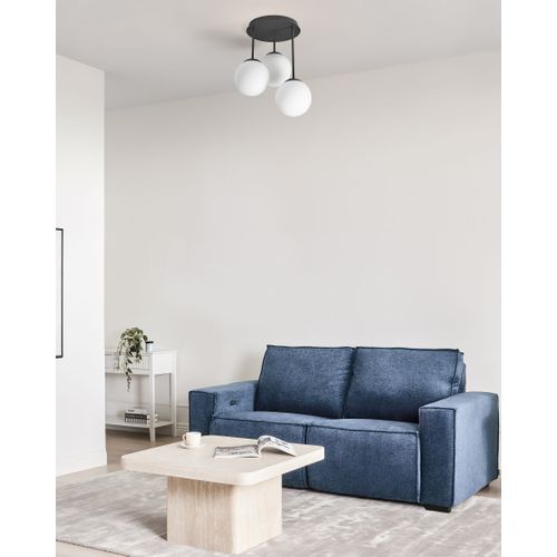 Lampes Suspension à 3 Lumières Riana Verre Noir