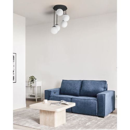 Lampes Suspension à 5 Lumières Riana Verre Noir