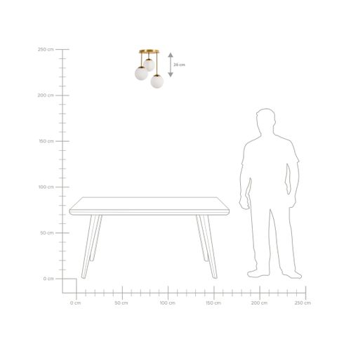 Lampes Suspension à 3 Lumières Riana Verre Métal Laiton