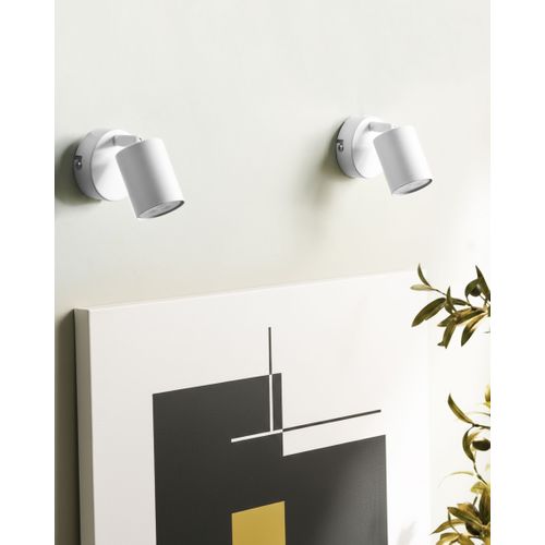 Lot De 2 Lampes Murales Nyando Métal Blanc