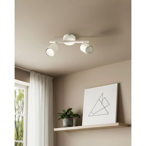 Spot à 2 Lumières Nyando Métal Blanc