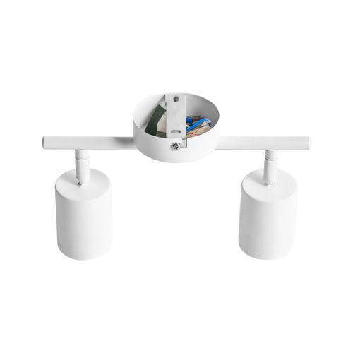 Spot à 2 Lumières Nyando Métal Blanc