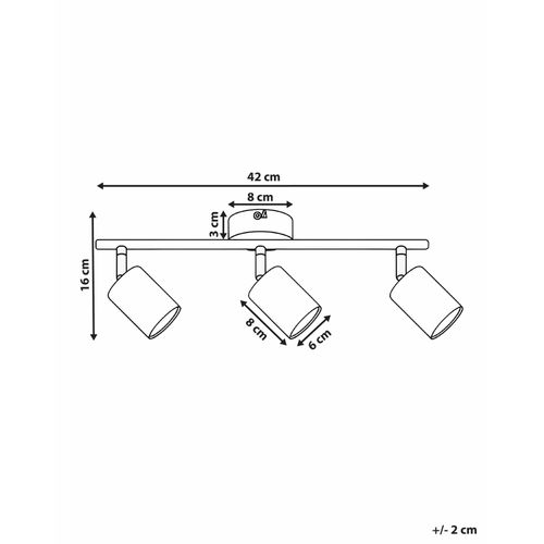 Spot à 3 Lumières Nyando Métal Blanc