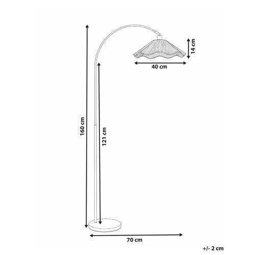 Lampadaire Migori Papier Naturel
