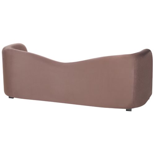 Canapé 3 Places Veltada Velours Marron Foncé