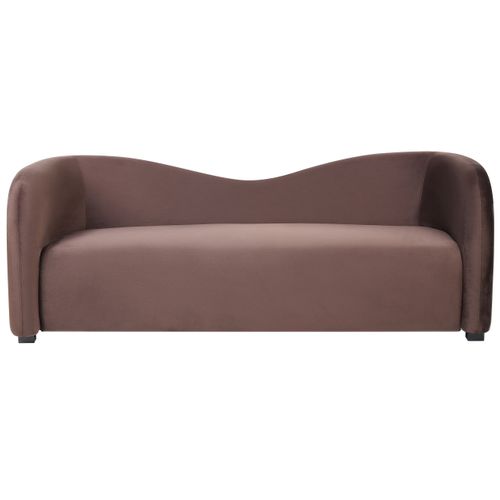 Canapé 3 Places Veltada Velours Marron Foncé