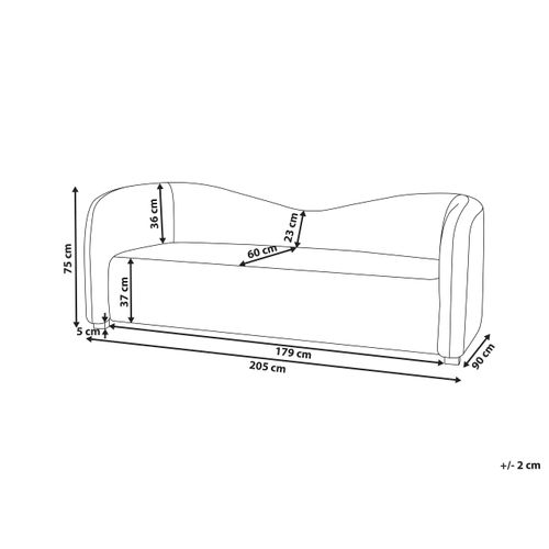 Canapé 3 Places Veltada Velours Marron Foncé