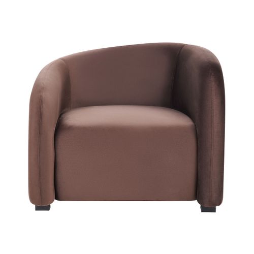 Fauteuil Veltada Velours Marron Foncé