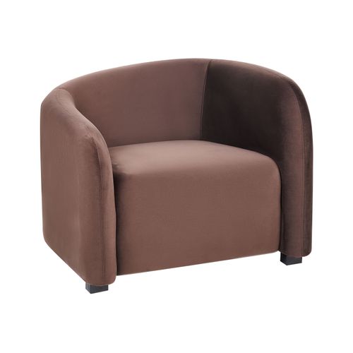 Fauteuil Veltada Velours Marron Foncé