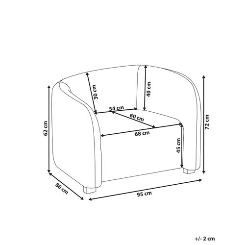 Fauteuil Veltada Velours Marron Foncé