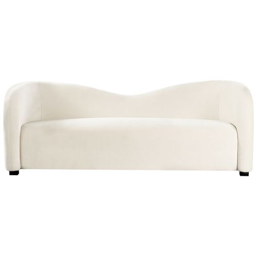 Ensemble De Salon 5 Places Veltada Velours Blanc Cassé