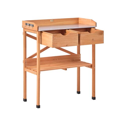 Table De Rempotage Ravanusa Bois De Sapin 77 Cm 37 Cm Marron Clair