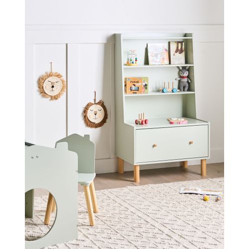 Bibliothèque 3 Étagères Quilpie 120 Cm Vert Clair