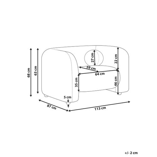 Fauteuil Leiren Velours Marron Foncé