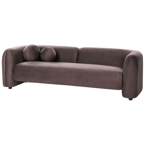 Ensemble De Salon 4 Places Leiren Velours Marron Foncé