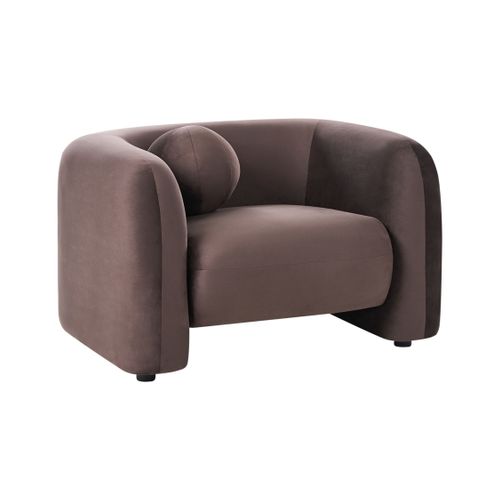 Ensemble De Salon 4 Places Leiren Velours Marron Foncé