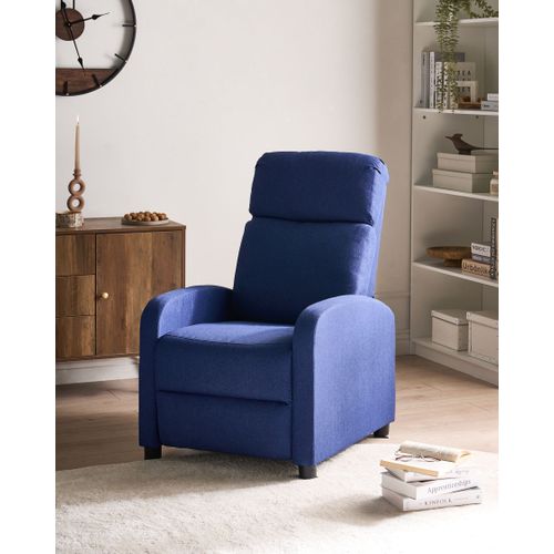 Fauteuil Inclinable Eminence Lin Synthétique Bleu Marine