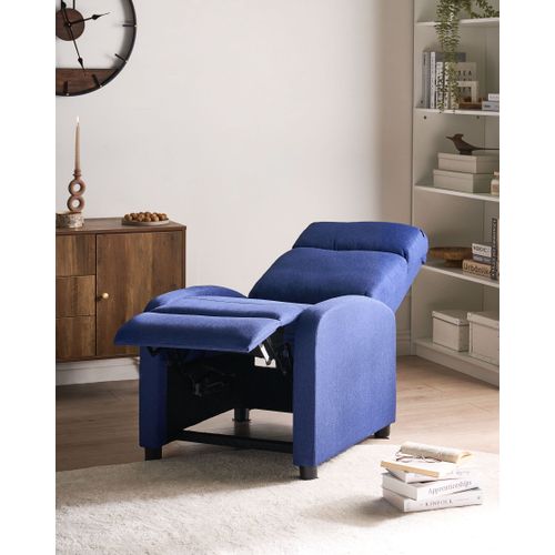 Fauteuil Inclinable Eminence Lin Synthétique Bleu Marine