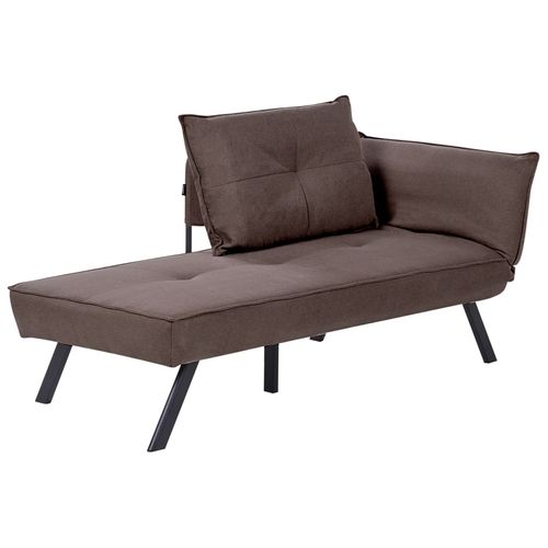 Chaise Longue Côté Droit Rocamadour Tissu Marron