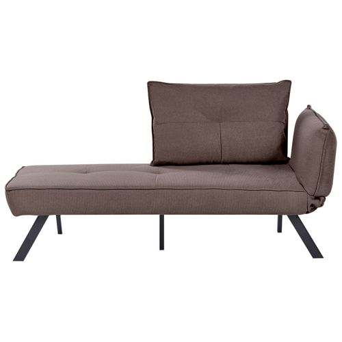 Chaise Longue Côté Droit Rocamadour Tissu Marron