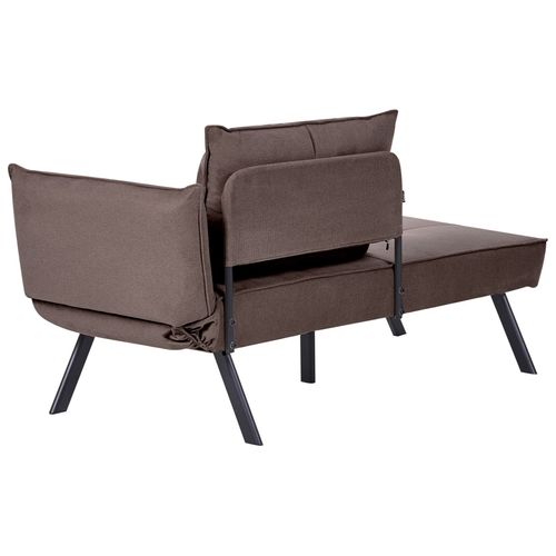 Chaise Longue Côté Droit Rocamadour Tissu Marron