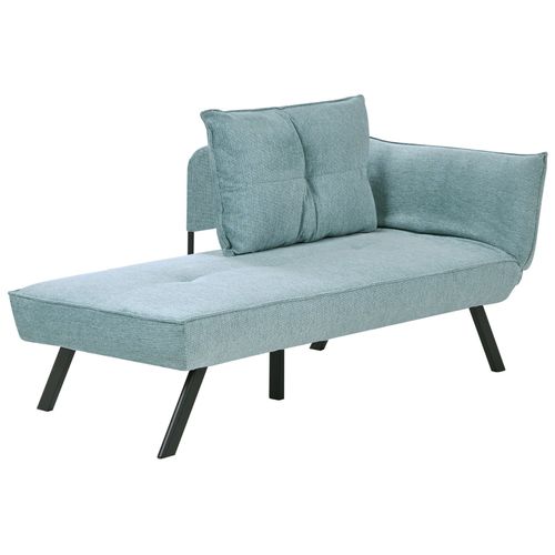 Chaise Longue Côté Droit Rocamadour Tissu Bleu Clair