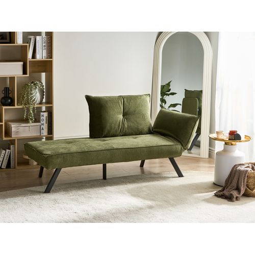 Méridienne Côté Droit Rocamadour Tissu Vert