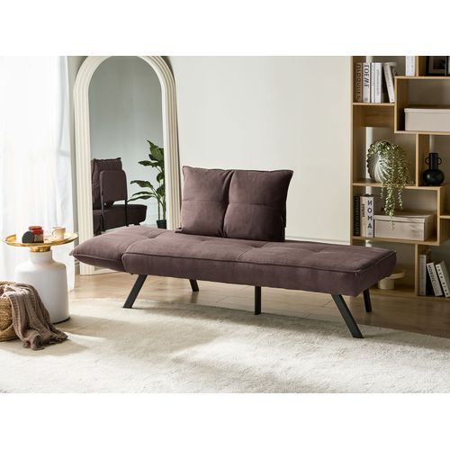 Chaise Longue Côté Gauche Rocamadour Tissu Marron