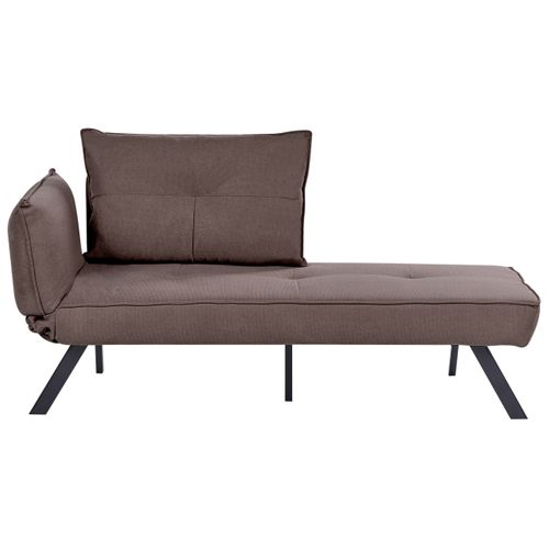 Chaise Longue Côté Gauche Rocamadour Tissu Marron