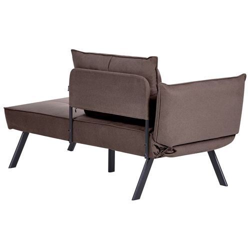 Chaise Longue Côté Gauche Rocamadour Tissu Marron