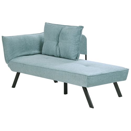 Chaise Longue Côté Gauche Rocamadour Tissu Bleu Clair