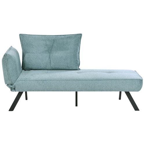 Chaise Longue Côté Gauche Rocamadour Tissu Bleu Clair